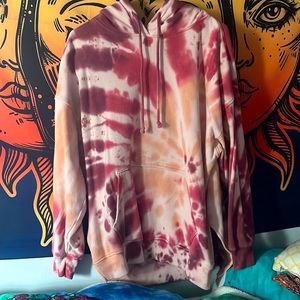Pink tie dye hoodie